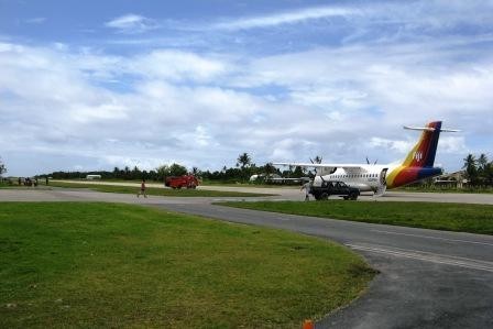 Fiji air arrives for Election Day.