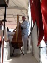World class harpist....The music was absolutely breathtaking! The musician was hired on a neighboring boat for the cat