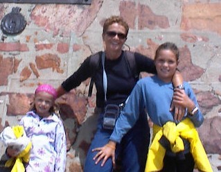 the girls and I - PORT ELIZABETH- at the start of our voyage.  Rochelle just had her 6th birthday 