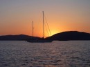 Alghero anchorage at sunset