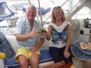 On board Ocean Hobo with Ian and Linda
