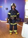 Crewmitglied in Feuerbekaempfungsausruestung