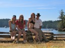 With the girls at English Camp on San Juan Island.