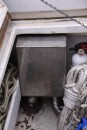 Water box for propane water heater exhaust