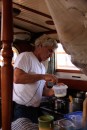 Le Chef (Robert Fox) in le galley.