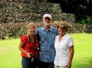 Bob with Erin and Karyn at the "mae mae" (holy site)