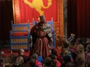 The King talks with school children