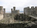 ruins of Conwy Castle in Wales