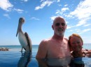 Back to Costa Baja.  Bob and Karyn relax with the pelicans