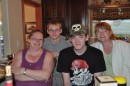 We spent time with my family in Calgary. Here we have Cherie, Eric Jn., Tyler and Deanna