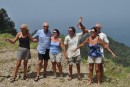 Renate, Kennedy,Carol, John,Georgie and Tom enjoying the cool breeze atop Dominica!