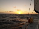 Sunset first day out of St Lucia