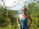 Laurie at top of Marigot Bay hike, St Lucia