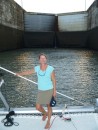 Laurie at Gatun Lock