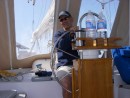 Leaving San Diego... Antonio gone home to La Paz. Kent at the helm