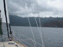 Approaching Baie de Taiohae, Nuku Hiva