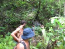 Hiking to the waterfall (Brian, Jory, Ben, Sarah)