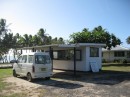 The Aitutaki ticket office of the local airline.
