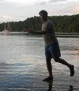 Rick of s/v Nyon walks on water.