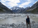 Glacial ice in lake, Mt. Cook National Park