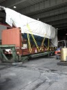 Osprey getting shrink-wrapped for shipment back to USA from Auckland