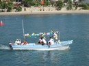 La Cruz fishermen going to fleet blessing.