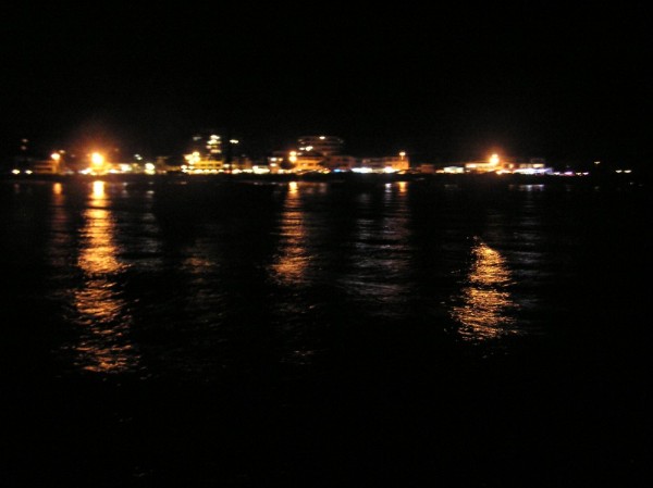 Our night time view of Shoal Bay village. Feb 2012