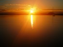 A golden morning as the sun  rises over Port Clinton. 19-7-12