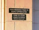 Interesting notice on central pillar of entrance to St Michaels School, Ipoh. 23-11-13