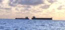 "Golden Yasaka" (L), "Lowlands Ghent" (R) after passing at sea. 19-12-12