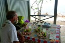 Christmas lunch in the shed at Macushla Bay. Campers are very well provided for here but there weren