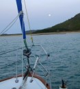 Moon rising over Owen Channel. 29-10-12