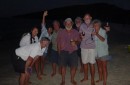 Jason, June, Erica, Bob, John, Andy, Nick and Dot on the beach, Cape Flattery. 17-10-12