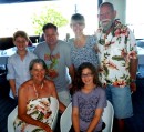 When Peta , Brennan, Daisy & Skagen caught up with us in Cairns. At "Tha Fish" restaurant, 29-9-12