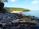Stanley Island. Typical of the rocky bit - beach - rocky bit pattern around the island. Very picturesque. 2-11-12