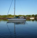 Jepeda IV reflected in the calm waters of Packers Creek, Port Douglas. 8-10-12