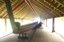 This war canoe at Waitangi Treaty Grounds  has 120 rowers and combatants