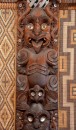A carving inside the marae