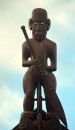 A figure on top of the marae at Waitangi Treaty Grounds