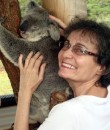 Dominique with a rescue koala