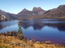Lake St. Clair with Cradle Mountain at the rear.