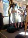 School Girls in Perth: Returning home on the metro