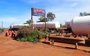 Road Trains at Rest: Roadhouse in the outback