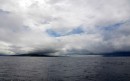The island of Vanua Levu shrouded in cloud