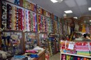 Fabric store in Papeete with distinct French polynesian fabric patterns