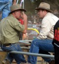 Bourail Agricultural Fair: Local stockmen (cowboy) at rodeo
