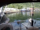 Docked to a harbour tug for clearance into American Samoa.

On s
