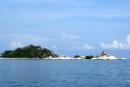 Belitung Anchorage: After 3 nights of passage we approach the anchorage on the northwest corner of Belitung