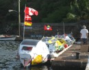 More of the same very small dinghies that were raced from the Canaries to Antigua, I say raced by rowing!!