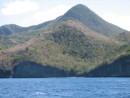 The south west coast of martinique, pretty arid and hilly, these are the remanants of volcanos of long ago.